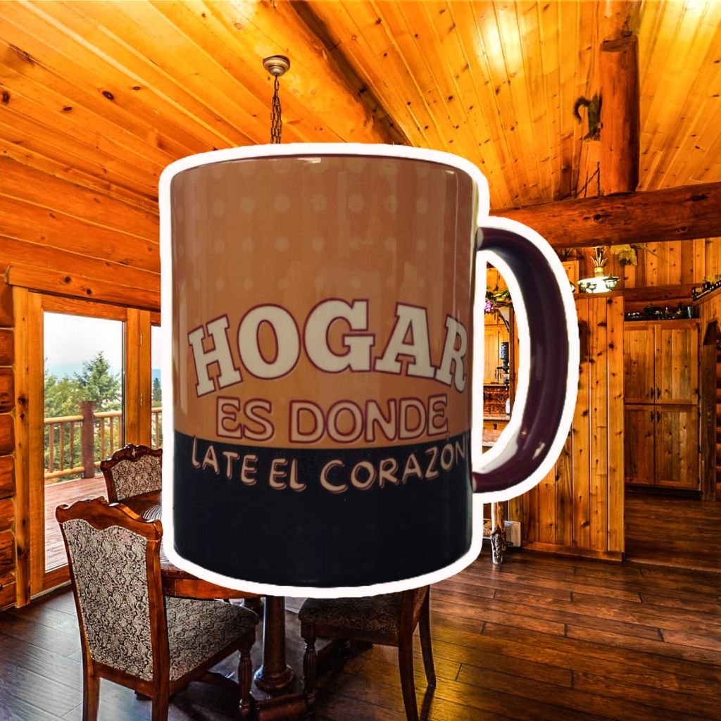 Taza ZunHome "Hogar es donde late el corazón"